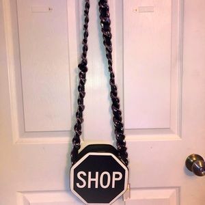 Bam Forever SHOP purse black and white